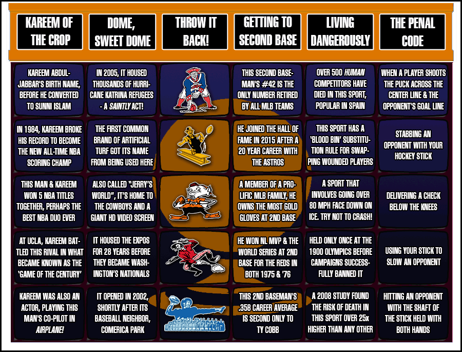 Clickable Sporcle Quiz Show Sports